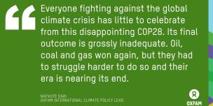 COP28 outcome misses the mark on justice for the majority of the world COP28 outcome misses the mark on justice for the majority of the world