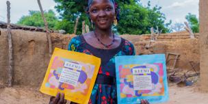 Maimouna Coulibaly, 22 ans et ménagère dans la région de Ségou, a testé les serviettes hygiéniques réutilisable. Crédit Photo: Djigui keita/ Mali