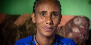 Simegn Hailu, 37, leads a group of 20 women in a self-help group that provides a system for saving money and loans for small businesses. Photo credit: Petterik wiggers/ Oxfam Simegn Hailu, 37, leads a group of 20 women in a self-help group that provides a system for saving money and loans for small businesses. Phot credit: Petterik wiggers/ Oxfam