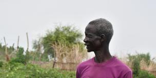 Peter Gatkuoth, a 64-year-old leader of Buore Group of farmers. Photo credit: Yangi Justine/ Oxfam 