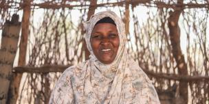 Abdia Ibrahim, program participant of the water project in Barambale in Isiolo county where a water point was set up by MID -P in partnership with Oxfam. Photo Credit: Eyeris Communications/Oxfam