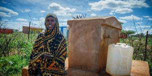 Amina Mohammed Abdi, 35, lives in Go’Anod and operates a small tea shop across the street from one of the water points Oxfam installed in her village. Photo credit: Petterik Wiggers / Oxfam
