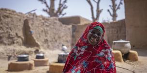 Mariam is part of a cooperative in Mali that makes improved cooking firepits; these firepits reduce deforestation and the time women spend collecting firewood. Photo by Diafara Traoré/Oxfam. Mariam is part of a cooperative in Mali that makes improved cooking firepits; these firepits reduce deforestation and the time women spend collecting firewood. Photo by Diafara Traoré/Oxfam.