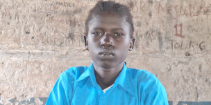 Nyagoa Dak, a primary 6 pupil at the school