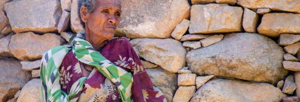Tadelech Gebrihet has lived for 60 of her 70 years in the mountains of Tigray. Photo credit: Zerubabel Tore/Oxfam