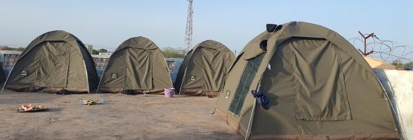 A transit center hosting refugees in Renk, South Sudan. Photo credit: Dominic Kango/ Oxfam