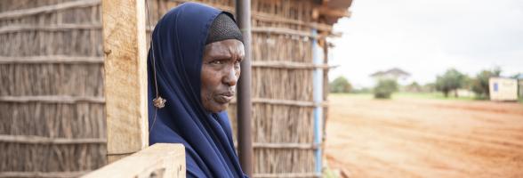 Shimay Mohamed from Tulatula region in Wajir County received cash transfer from Oxfam. Photo credit : Mark Wahwai/Oxfam
