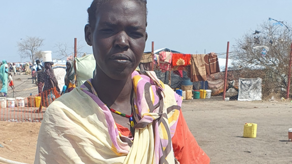 Angeline Mading, the businesswoman who wants to do business in the camps. Photo credit: Dominic Kango/ Oxfam Angeline Mading, the businesswoman who wants to do business in the camps. Photo credit: Dominic Kango/ Oxfam