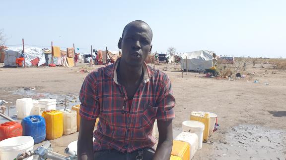 Mathiang, the father who struggling to support his family in South Sudan. Photo credit: Dominic Kango/ Oxfam Mathiang, the father who struggling to support his family in South Sudan. Photo credit: Dominic Kango/ Oxfam