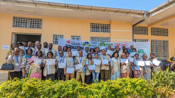 Formation des prestataires des soins par les sociétés congolaise et canadienne des gynécologues et obstétriciens. Photo Oxfam 2023