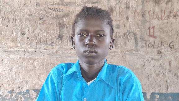 Nyagoa Dak, a primary 6 pupil at the school