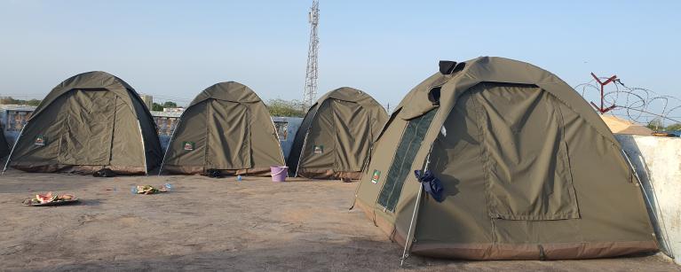 A transit center hosting refugees in Renk, South Sudan. Photo credit: Dominic Kango/ Oxfam