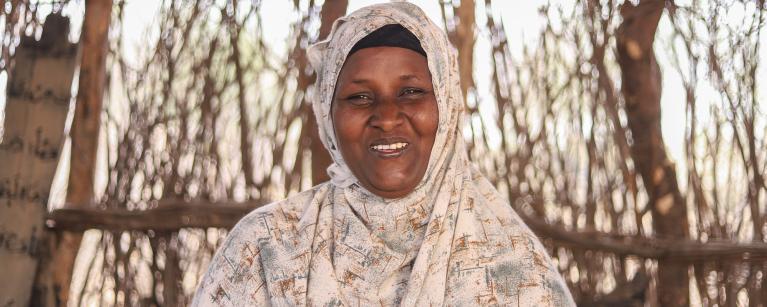 Abdia Ibrahim, program participant of the water project in Barambale in Isiolo county where a water point was set up by MID -P in partnership with Oxfam. Photo Credit: Eyeris Communications/Oxfam