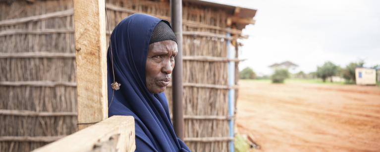 Shimay Mohamed from Tulatula region in Wajir County received cash transfer from Oxfam. Photo credit : Mark Wahwai/Oxfam