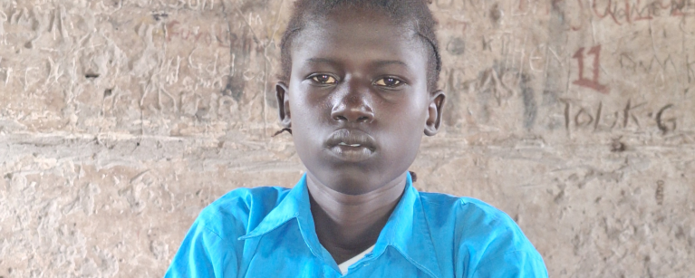 Nyagoa Dak, a primary 6 pupil at the school