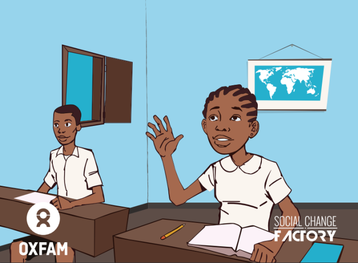 Contribution d'Oxfam et son partenaire Social Change Factory à l’éducation des enfants et des adolescents sur les valeurs d'équité et d'égalité