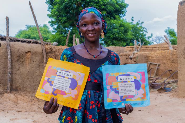 Maimouna Coulibaly, 22 ans et ménagère dans la région de Ségou, a testé les serviettes hygiéniques réutilisable. Crédit Photo: Djigui keita/ Mali