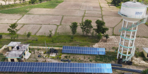 Water tank and solar panels-lpr Water tank and solar panels-lpr