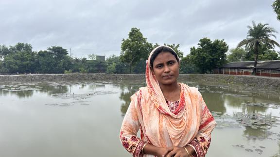 Monira Infront of the Restored Pond