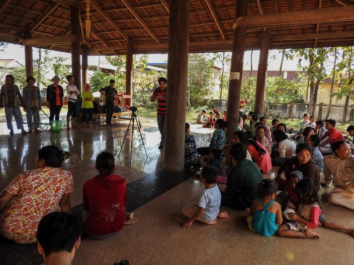 Jokers shared the forum theatre with community in Sambo district of Kratie province, Cambodia.