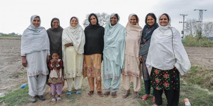 Women rice growers in the field
