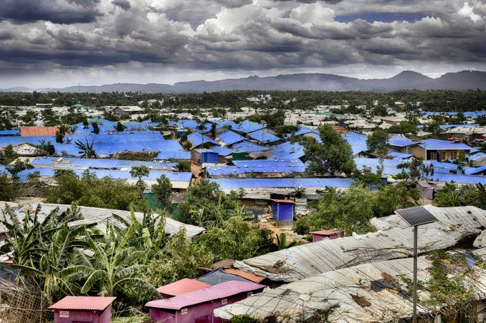 Stormy skies over Rohingya refugee camps in Cox’s Bazar.