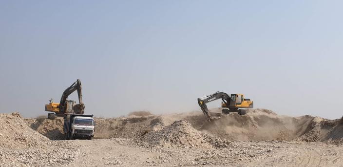 Unregulated riverbed extraction for sand and agglomerates are common in South Asia