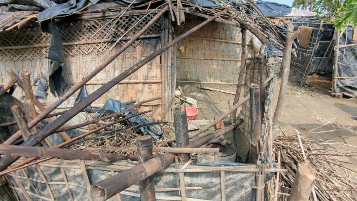 aftermath of Cyclone Mocha in Cox's bazaar