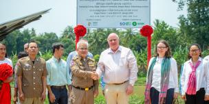 Launching of Irish-Aid funded solar power pump to community in Wattamin commune