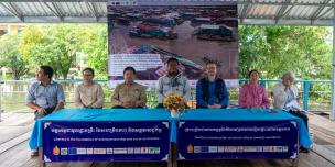 A join high-level delegation visited Tonle Sap to showcase the latest developments in education, conservation and the improved livelihoods of those communities