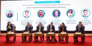 High level panel discussion on Cambodia 2050: Net Zero Ambition, Progress, and Reflection. Photo: Oxfam