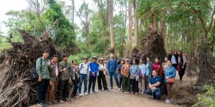 DFAT and SDC donors visit the Mekong Flooded Forest (Ramsar) site in Stung Treng province, observing ecological changes from climate change and upstream development.