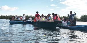 Koh Kong province Multi Stakeholder visit to investigate illegal sand dredging and public consultation