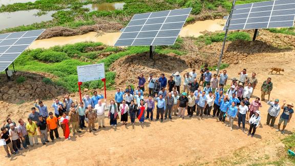 Over 220 households will benefit through this solar irrigation project of 234 hectares of land. Photo: Oxfam