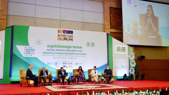 Oxfam in a panel discussion on Formalization and Extension of Social Security Coverage