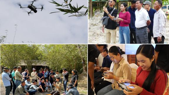 Soknan during the drone training