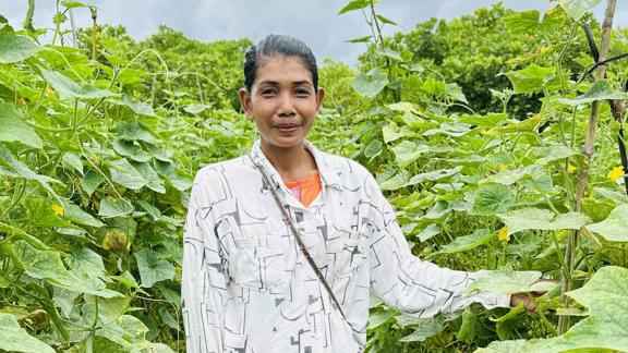 Theary’s garden, a symbol of sustainable agriculture and the power of women’s leadership in shaping resilient livelihood. Theary’s garden, a symbol of sustainable agriculture and the power of women’s leadership in shaping resilient livelihood.
