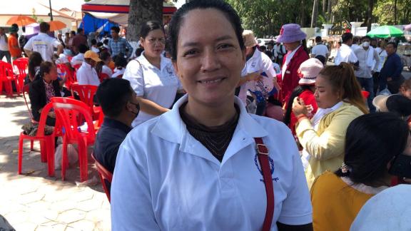 Tieng Soya, a garment worker from Kampong Speu Tieng Soya, a garment worker from Kampong Speu