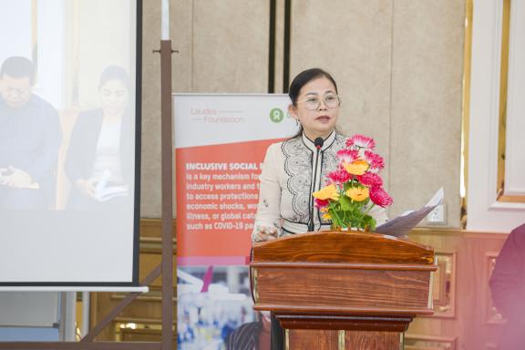 Ms. Chan Chhorvy Sok, Oxfam Program Manager during the remarks