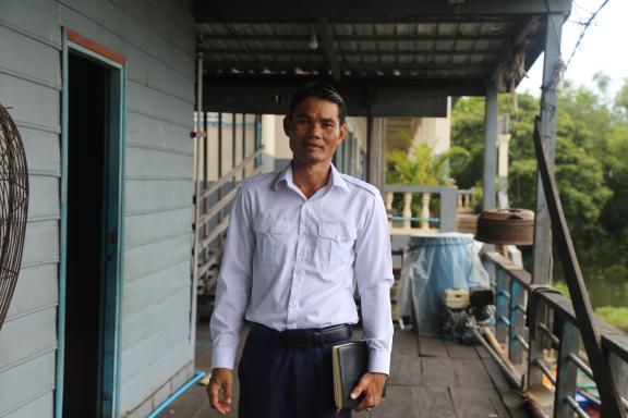 Mr. Nuon Vuthy, Khum Koh Chivaing Primary School Director.