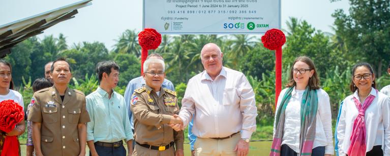 Launching of Irish-Aid funded solar power pump to community in Wattamin commune