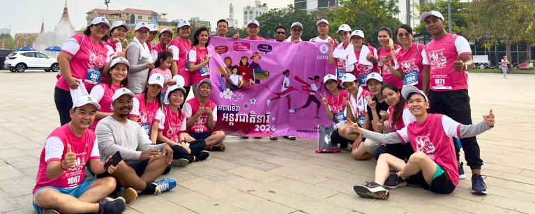 Oxfam staff come together on International Women’s Day for a 10K run, advocating for Financial and Digital Inclusion, and Inclusive Social Protection for women and girls.