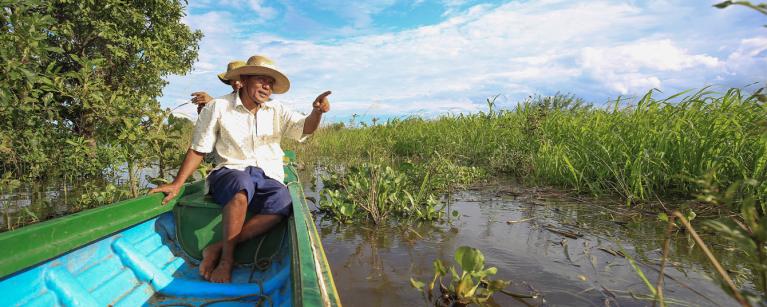 Chea Saren leads the fishery committee in Prek Toal and is an ardent defender of the flooded forest.