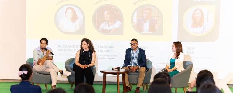 Panel discussion on “Breaking Barriers to Finance Through Impact Investment“ facilitated by Oxfam.