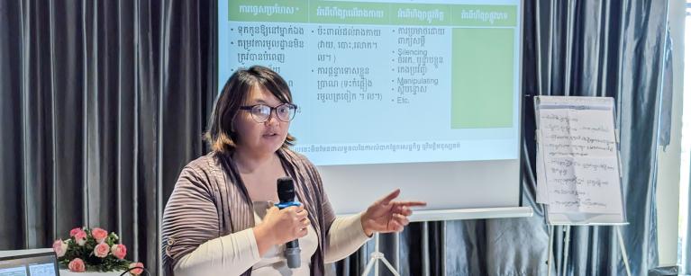 Ms. Natacha Kim, Oxfam’s Safeguarding Focal Point, facilitated the training