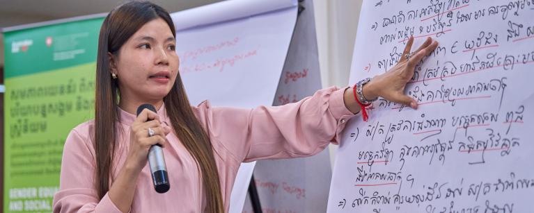Participants share the result of the group discussion, COP31 priorities