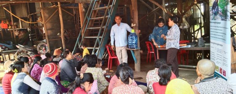 Chhoun Lan and villagers in Kampong Phluok Fishery Communities