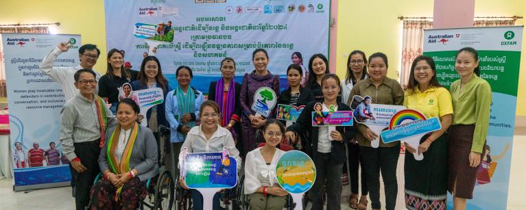 Oxfam and partners celebrate IWD and International Day of Action for Rivers in Stung Treng.