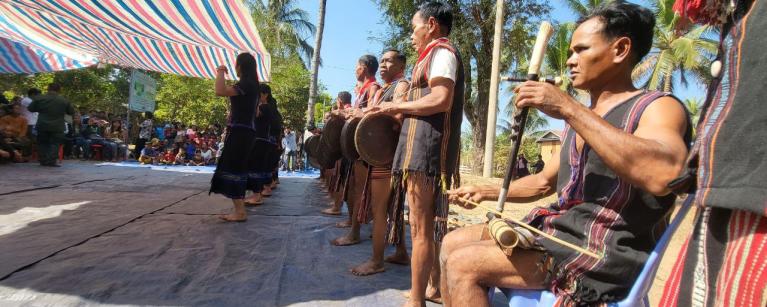 A performance by indigenous communities in Veun Sai district, Ratanakiri