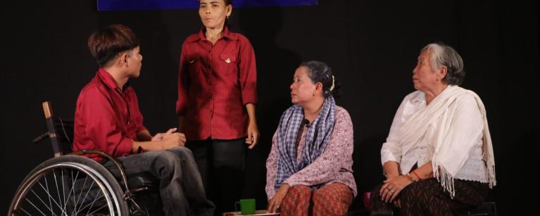 Persons living with disabilities & elderly community members performed “Mother,” shedding light on the challenges faced by vulnerable groups.